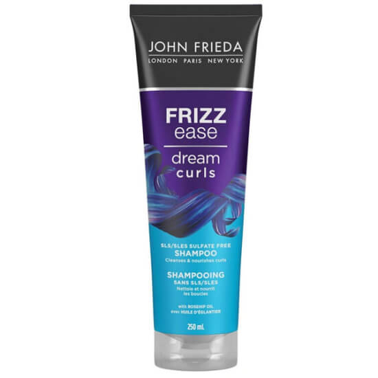John Frieda Dream Curls Shampoo 250 ml dalgalı ve kıvırcık saçlar için nem destekli nazik temizleyici şampuan şişesi- 1