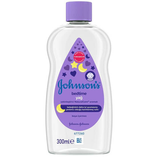Johnsons Baby Bedtime Yağ 300 ml boyasız formül bebek masaj yağı NaturalCalm özleriyle besler nemlendirir- 1