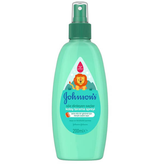 Johnson’s Baby kolay tarama spreyi 200 ml hipoalerjenik göz yakmayan boya ve SLS/SLES içermez uzun kıvırcık saç- 1
