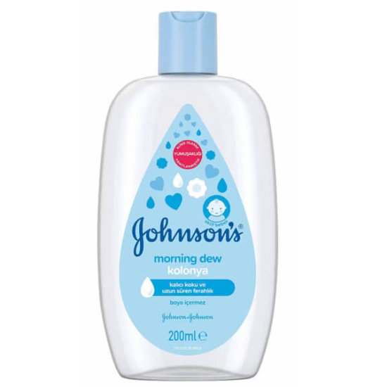 Johnsons Baby Morning Dew bebek kolonyası 200 ml nazik formül uzun süreli hoş koku ferahlık dermatolojik testli boya içermez- 1