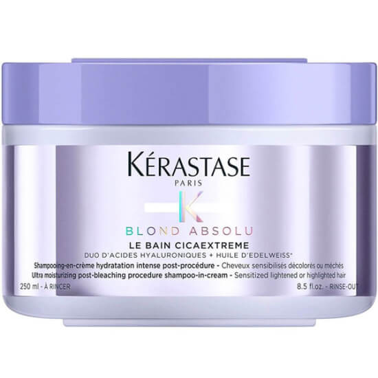 Kerastase Blond Absolu Le Bain Cicaextreme 250 ml şampuan, beyaz kremsi jel, yıpranmış saçları onarır güçlendirir- 1
