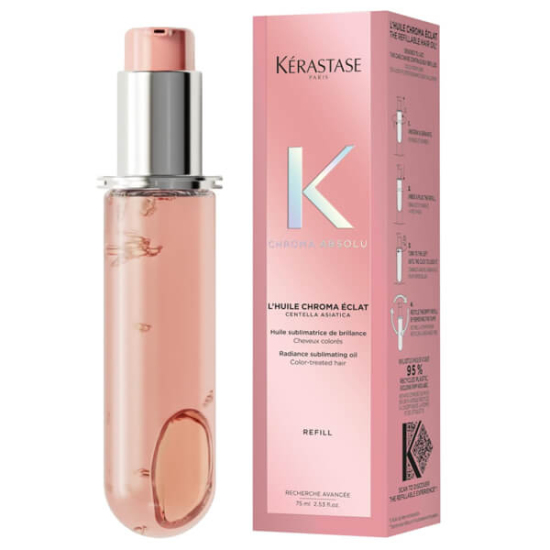 Kerastase Chroma Absolu L Huile Chroma Eclat 75 ml refill boyalı saçlar için parlaklık veren durulanmayan bakım yağı- 1