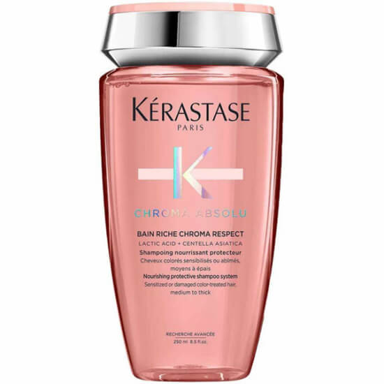 Kerastase Chroma Absolu Bain Riche Chroma Respect 250 ml şampuan boyalı kuru saçlar için renk koruma yumuşaklık parlaklık- 1