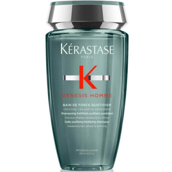 Kerastase Genesis Homme Bain Force Quotidien 250 ml erkek güçlendirici şampuan incelmeye meyilli zayıf saç ve sakal temizleyici- 1