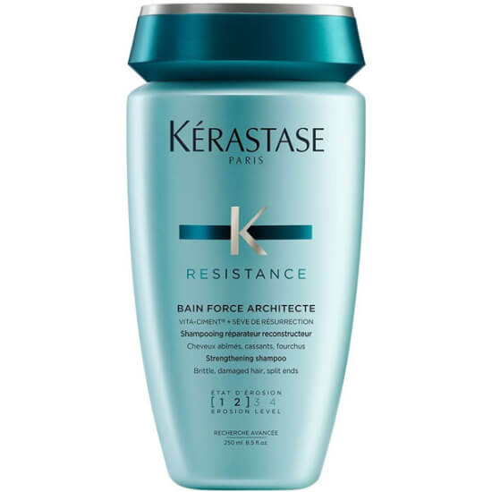 Kerastase Resistance Bain Force Architecte 250 ml onarıcı şampuan Pro-Keratin ve Seramid ile yıpranmış saçı güçlendirir- 1