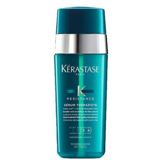 Kerastase Resistance Therapiste 3-4 çift yönlü onarıcı saç serumu 30 ml, 230°C ısı koruma, Fibra-Kap, amino asit- 1
