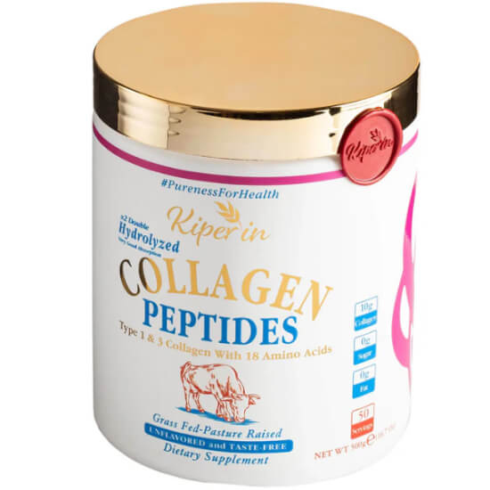 Kiperin Collagen Peptit 500 gr toz kolajen takviyesi, Tip 1 3 sığır kolajeni ve amino asit içerikli pratik kullanım- 1