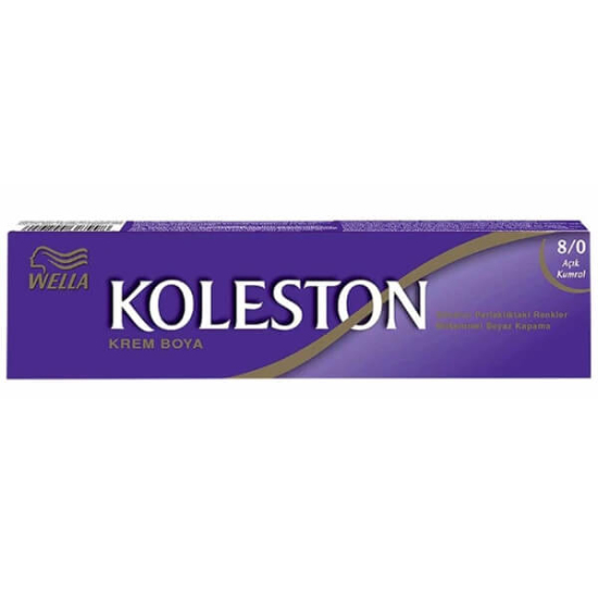 Koleston Tüp 8.0 Açık Kumral saç boyası tüp kalıcı renk, beyaz kapama, yoğun renk pigmentli profesyonel saç boyası- 1