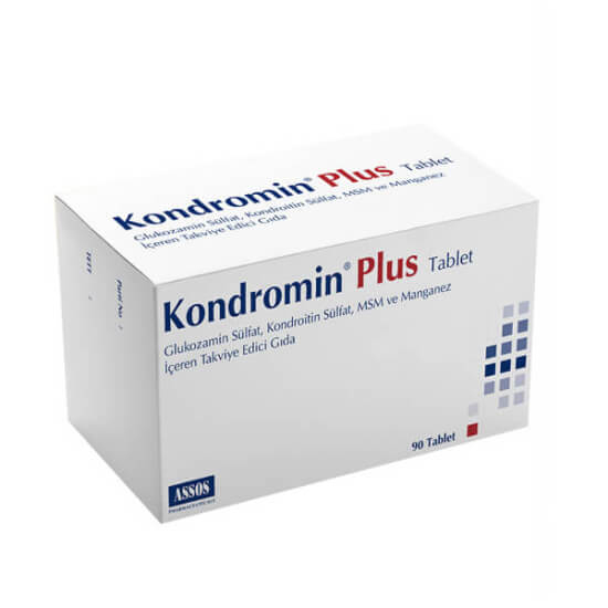 Kondromin Plus 90 tablet gıda takviyesi 1500 mg glukozamin sülfat 1200 mg MSM 1200 mg kondroitin sülfat manganez- 1