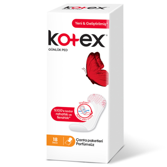 Kotex Günlük Ped Parfümsüz 18 Adet - 1