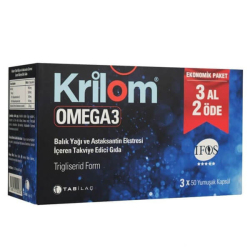 Krilom Omega 3 50 Yumuşak Kapsül 3 Al 2 Öde - Tab İlaç