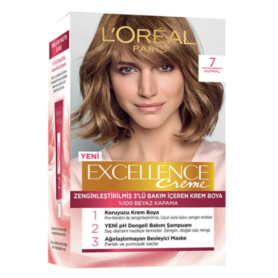  L Oreal Paris Excellence Creme Saç Boyası Kumral 7 - 1
