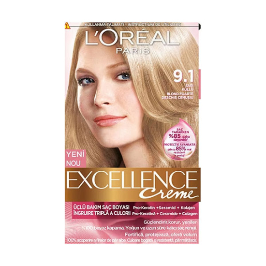  L Oreal Paris Excellence İmedia Excel 9.1 Saç Boyama Seti Sarı Küllü - 1