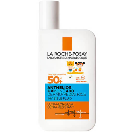 La Roche Posay Anthelios Dermo Pediatric Invisible Fluid SPF 50 çocuk güneş koruyucu, görünmez akışkan, 50 ml- 1