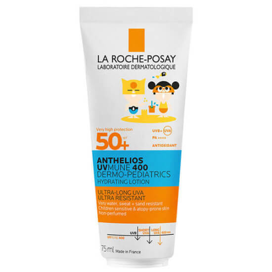 La Roche Posay Anthelios Dermo Pediatrics Lait SPF 50 çocuk güneş koruyucu süt yüz ve vücut 75 ml yüksek koruma- 1