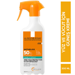 La Roche Posay - La Roche Posay Anthelios Family Spray SPF50+ Vücut Güneş Kremi 300 ML La Roche Posay - La Roche Posay Anthelios Family Spray SPF50+ Vücut Güneş Kremi 300 ML