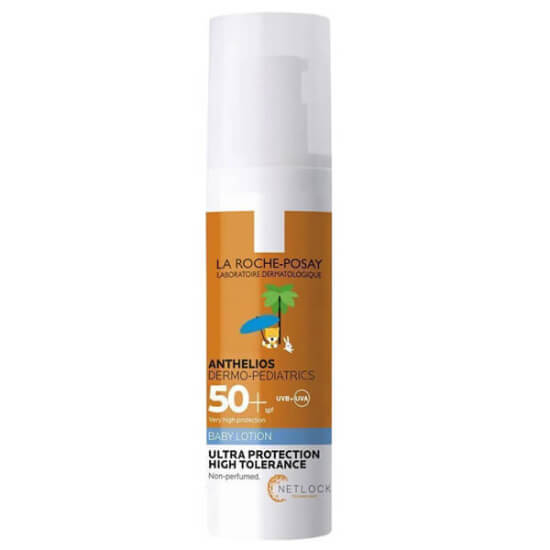 La Roche Posay Anthelios Dermo Pediatrics Lait Bebe SPF 50 50 ml bebek güneş kremi, UVA UVB koruma, shea yağı- 1