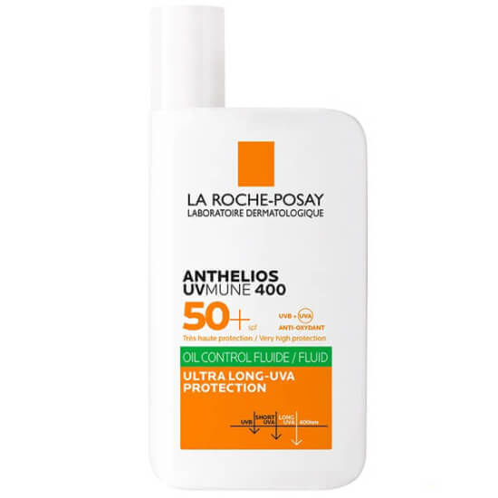 La Roche Posay Anthelios Oil Control Fluid SPF 50+ 50 ml yüz güneş kremi, yağlı hassas cilt, komedojenik değil- 1