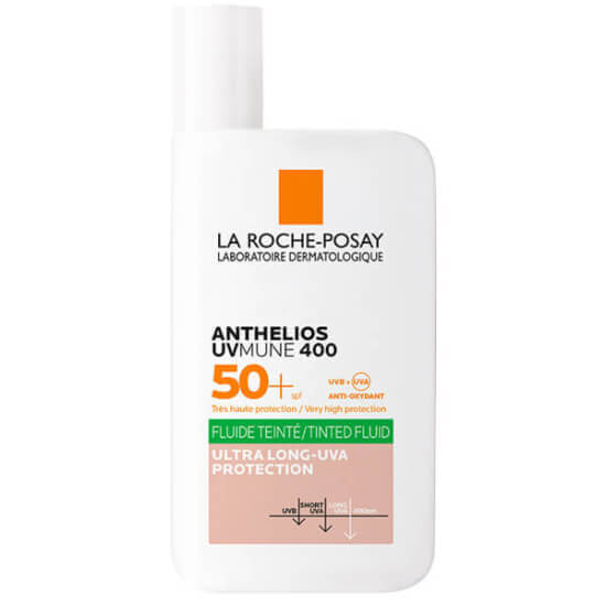 La Roche Posay Anthelios Oil Control Fluid Tinted SPF 50+ 50 ml renkli güneş koruyucu, yağlı hassas cilt için- 1