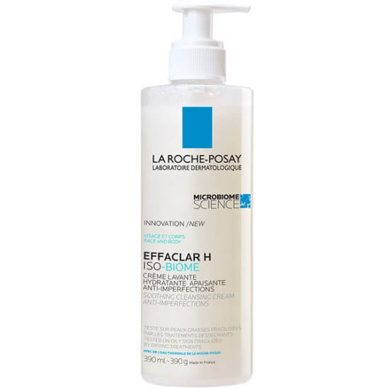 La Roche Posay Effaclar H Isobiome Temizleyici 400 ml yağlı akneye eğilimli ciltler için yüz vücut nazik temizleyici- 1
