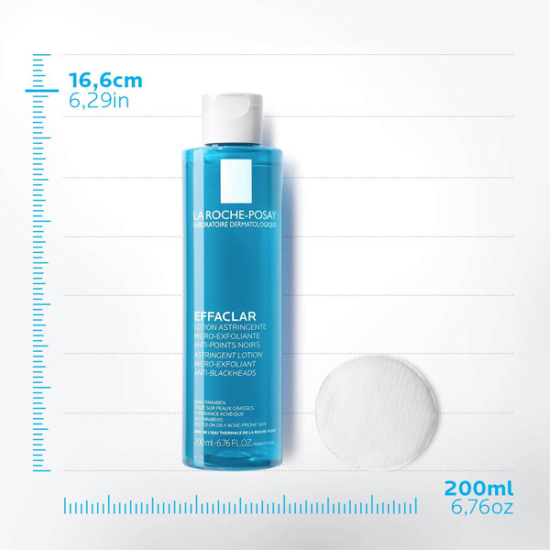 La Roche Posay Effaclar Tonik 200 ml salisilik asit ve hint yağı içeren peeling tonik yağlı hassas akne eğilimli cilt- 3