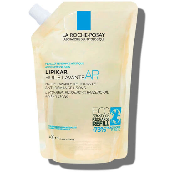 La Roche Posay Lipikar Cleansing Oil 400 ml refil vücut yıkama yağı niasinamid shea yağı çok kuru atopiye eğilimli cilt- 1