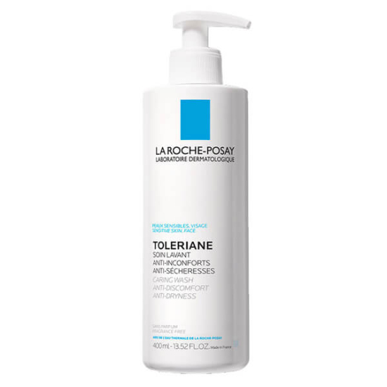 La Roche Posay Toleriane Caring Wash 400 ml hassas ciltler için yüz temizleme jeli kir yağ makyaj arındırır nemlendirir- 1