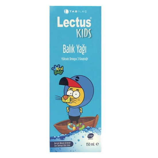  Lectus Kids Kral Şakir Karışık Meyve Aromalı Balık Yağı 150 ml - 1