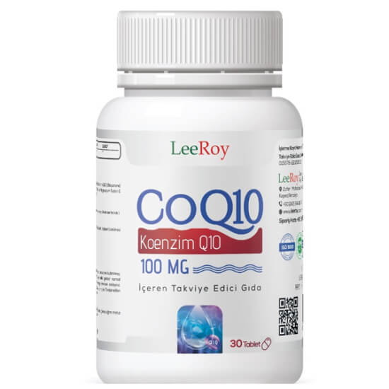 Leeroy COQ10 100 mg 30 tablet koenzim Q10 takviyesi, 11 yaş ve üzeri, 30 tablet kutu ambalaj- 1