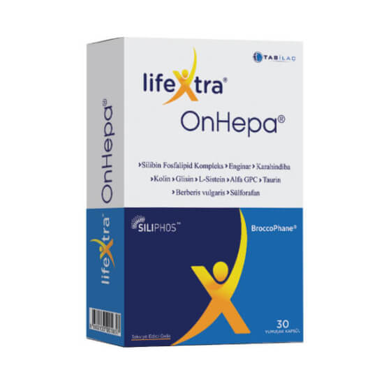Lifextra Onhepa 30 yumuşak kapsül 120 mg silibin fosfalipid kompleksi enginar yaprağı ekstresi 30 adet- 1