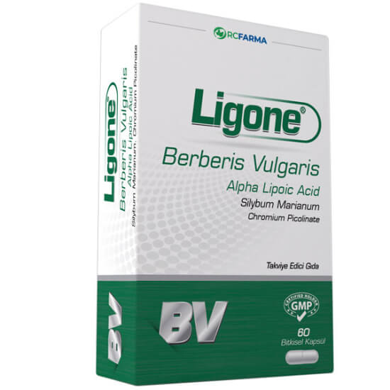 Ligone Berberis Vulgaris 60 bitkisel kapsül 1000 mg berberis ekstresi 200 mg alfa lipoik asit krom 100 µg- 1