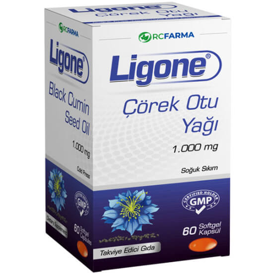 Ligone Çörek Otu Yağı 60 softgel kapsül 2 kapsülde 2000 mg çörek otu yağı içeren takviye edici gıda- 1