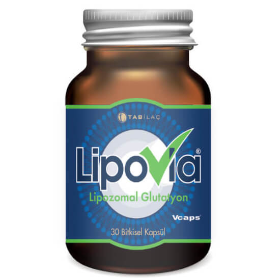 Lipovia Lipozomal Glutatyon 30 bitkisel kapsül 250 mg glutatyon 375 mg fosfatidilkolin içeren takviye- 1