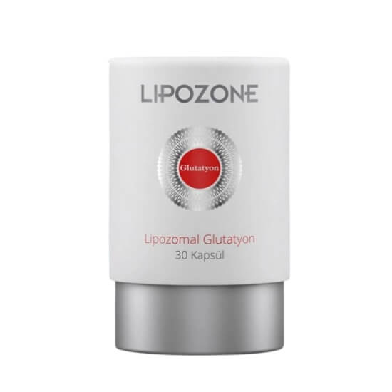 Lipozone Glutatyon 30 kapsül gıda takviyesi, gluten içermez, antioksidan glutatyon içeren kapsül kutusu- 1