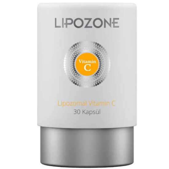 Lipozone Lipozomal Vitamin C 30 kapsül takviye, kutu ambalaj; kapsül başına 500 mg C vitamini ve 3 mg çinko- 1