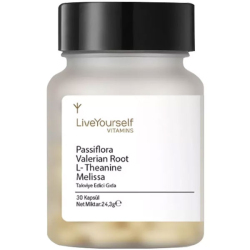 Live Yourself Passiflora Valerian Root L-Theanine Melissa 30 Kapsül - Thumbnail