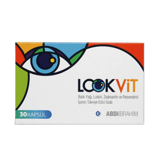 Lookvit takviye edici gıda 30 kapsül, balık yağı 330 mg, DHA 75,9 mg, EPA 108,9 mg, C vitamini 180 mg, çinko 15 mg- 1