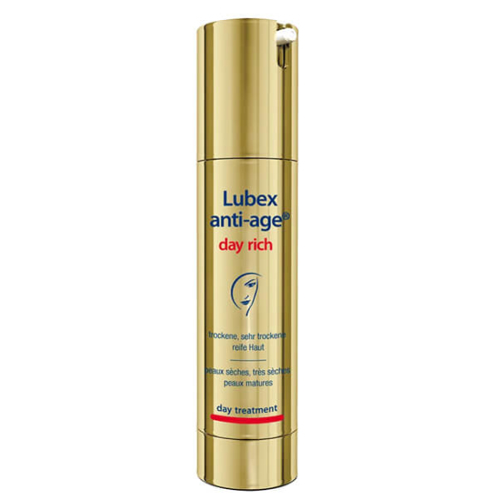 Lubex Anti Age Day Rich yoğun gündüz yüz kremi 50 ml kuru olgun hassas ciltler için yoğun nem UV koruma bariyer- 1