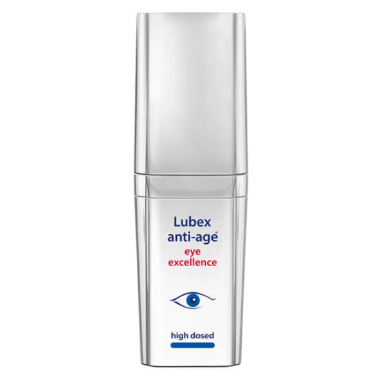 Lubex Anti Age Eye Excellence 15 ml göz kremi kutusu, yaşlanma karşıtı bakım, mimik çizgisi azaltmaya ve yoğun nem desteğine yardımcı- 1