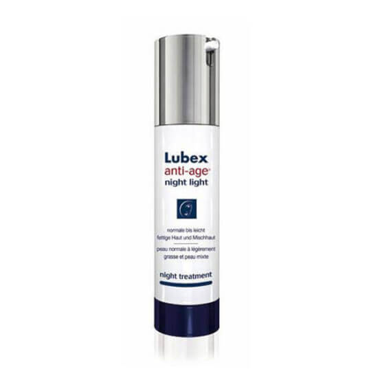 Lubex Anti Age Night Light hafif gece kremi 50 ml normal ve yağlı ciltler için hyaluronik asit C+E provitamin- 1