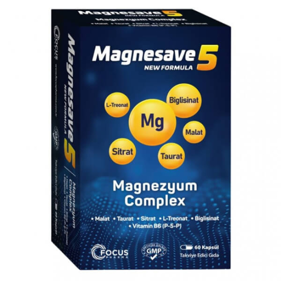  Magnesave5 Magnezyum 60 Kapsül - 1