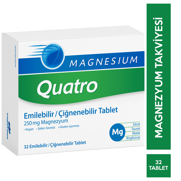 Magnesium Quatro 32 Çiğnenebilir Tablet