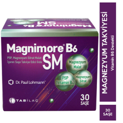 Tab İlaç - Magnimore B6 SM 30 Saşe Magnezyum Takviyesi Tab İlaç - Magnimore B6 SM 30 Saşe Magnezyum Takviyesi