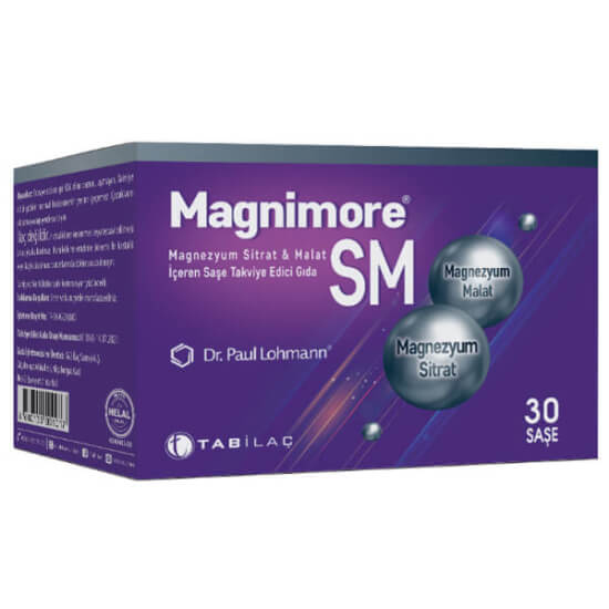 Magnimore SM 30 saşe 30 adet toz magnezyum takviyesi 250 mg elementel magnezyum magnezyum sitrat malat- 1