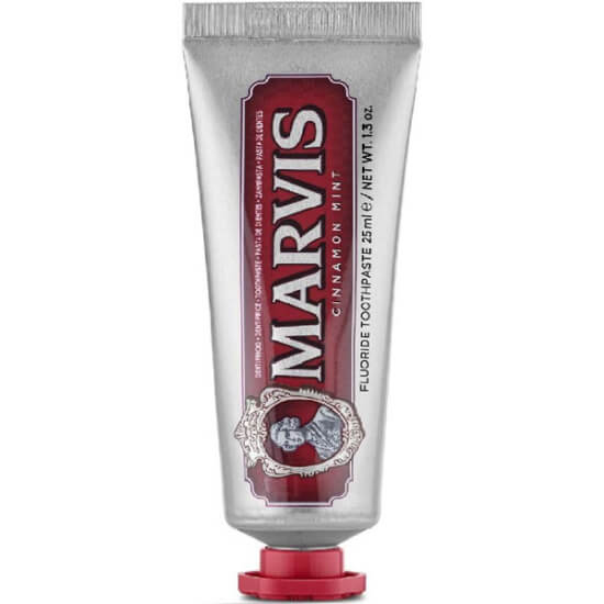 Marvis Cinnamon Mint diş macunu 25 ml tarçın nane aromalı plak karşıtı ferah nefes sağlayan küçük tüp ambalaj- 1