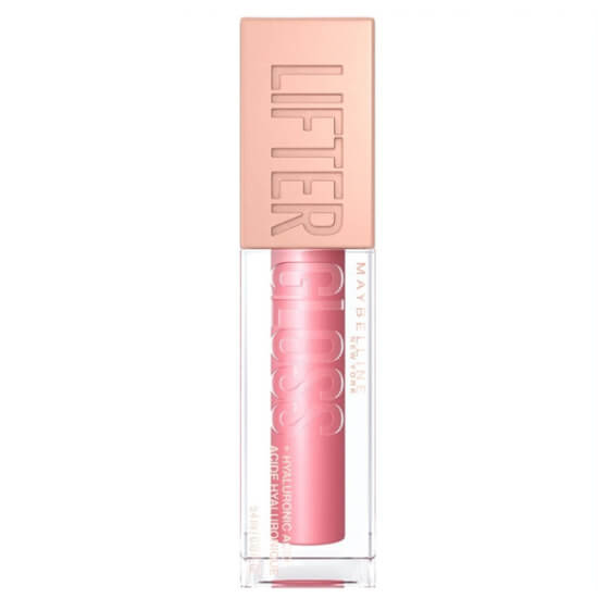 Maybelline Lifter Gloss Ruj 005 Petal dudak parlatıcı, nem destekli gloss formül, şeffaf doğal etki, parlak pürüzsüz görünüm- 1