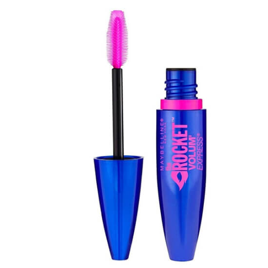 Maybelline Volume Rocket maskara siyah ambalaj, kirpiklere belirgin hacim ve dolgun görünüm sağlayan pratik maskara- 1