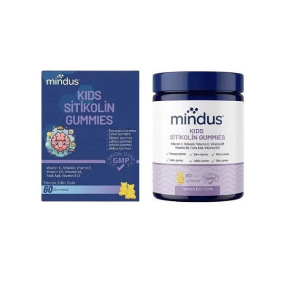  Mindus Kids Sitikolin 60 Çiğneme Tableti - 1