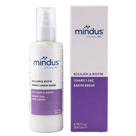  Mindus Kolajen & Biotin Onarıcı Saç Bakım Kremi 200 ml - 1