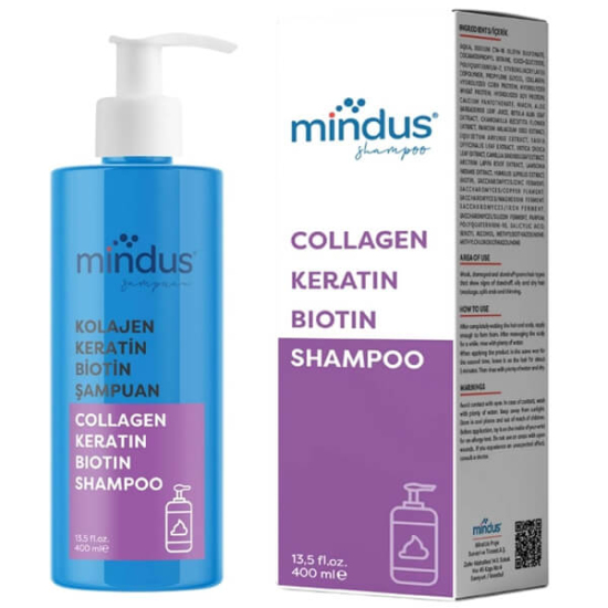  Mindus Kolajen & Keratin & Biotin Şampuan 400 ml - 1